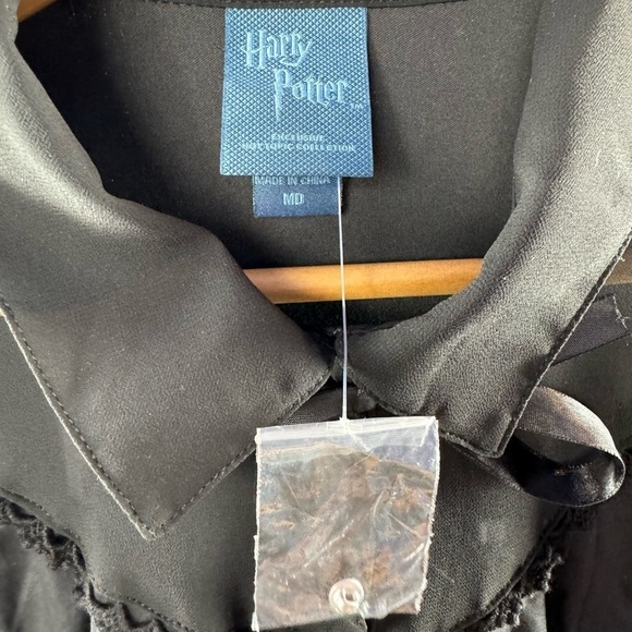 NEW Harry Potter Collared Lace Up Back Mini Dress in Black Size Medium - Picture 7 of 12